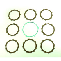 Kit disques embrayage garnis + Joint de couvercle embrayage ATHENA - KAWASAKI 250 KX 1992-1993