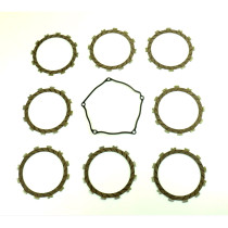 Kit disques embrayage garnis + Joint de couvercle embrayage ATHENA - KAWASAKI 250 KXF 2004-2008 SUZUKI 250 RMZ 2004-2006