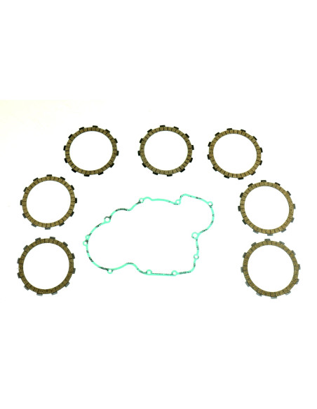 Kit disques embrayage garnis + Joint de couvercle embrayage ATHENA - KTM 250 EXC 400 EXC 450 EXC/SMR/SX 525 EXC/SX