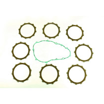 Kit disques embrayage garnis + Joint de couvercle embrayage ATHENA - KTM 400 EGS/E 1995-1997