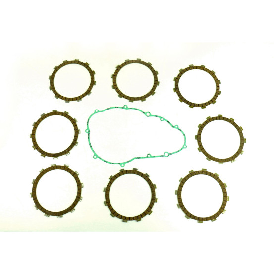 Kit disques embrayage garnis + Joint de couvercle embrayage ATHENA - KTM 400 EGS/E 1995-1997