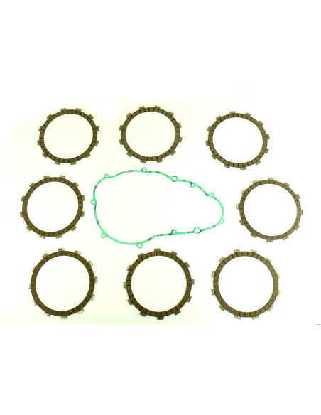 Kit disques embrayage garnis + Joint de couvercle embrayage ATHENA - KTM 400 LC4-E 1998-2001