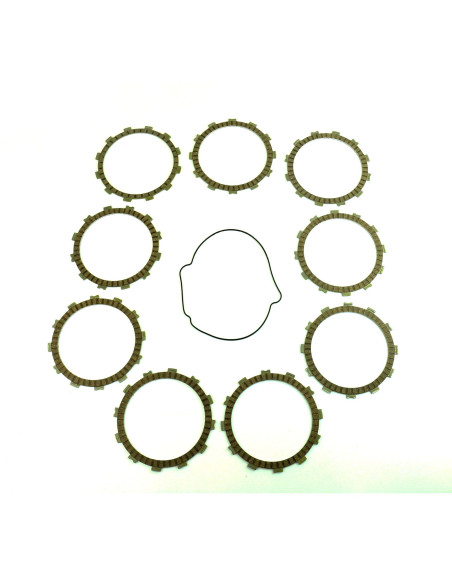 Kit disques embrayage garnis + Joint de couvercle embrayage ATHENA - KTM 530 EXC 2011