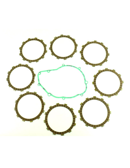 Kit disques embrayage garnis + Joint de couvercle embrayage ATHENA - KTM 540 SXC 1998-2000
