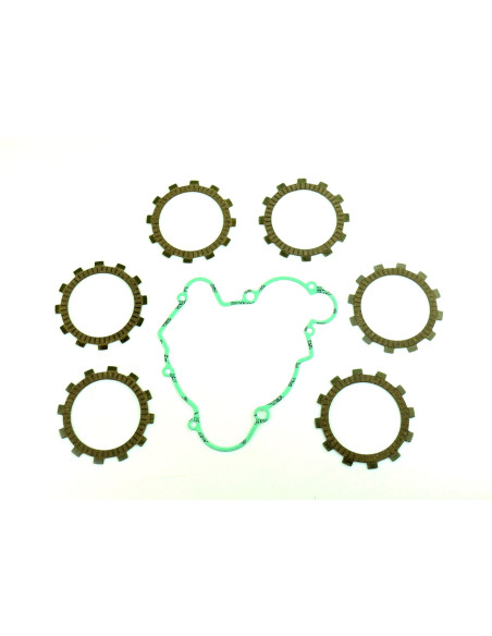 Kit disques embrayage garnis + Joint de couvercle embrayage ATHENA - KTM 60 SX 1998-2000 65 SX 1998-2008