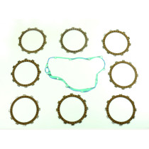 Kit disques embrayage garnis + Joint de couvercle embrayage ATHENA - SUZUKI 250 RM 2003-2005