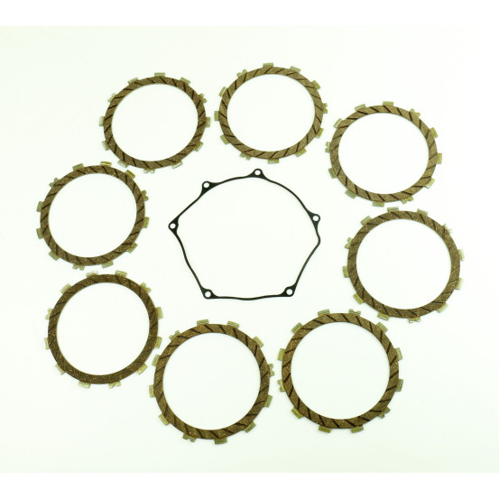 Kit disques embrayage garnis + Joint de couvercle embrayage ATHENA - SUZUKI 250 RM-Z 2007-2016