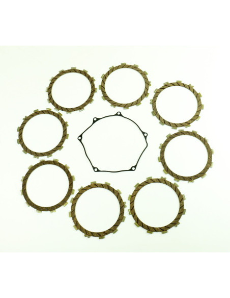 Kit disques embrayage garnis + Joint de couvercle embrayage ATHENA - SUZUKI 250 RM-Z 2007-2016