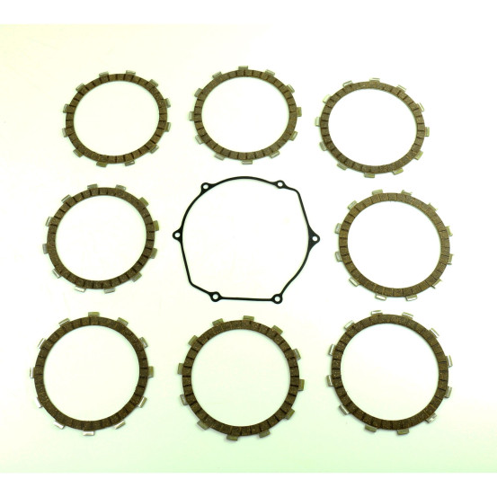 Kit disques embrayage garnis + Joint de couvercle embrayage ATHENA - SUZUKI 450 RM-Z 2005-2007