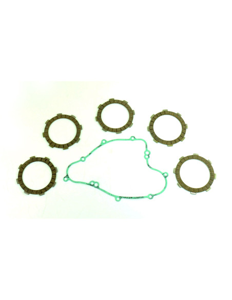 Kit disques embrayage garnis + Joint de couvercle embrayage ATHENA - SUZUKI 65 RM 2003-2006