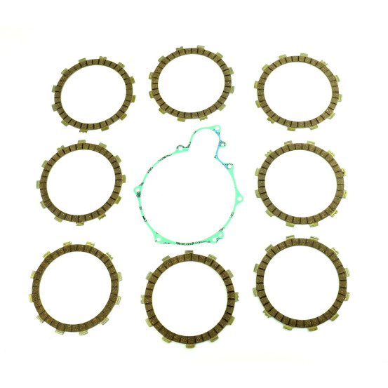 Kit disques embrayage garnis + Joint de couvercle embrayage ATHENA - YAMAHA 250 WR 1988 250 YZ 1993-1998