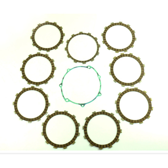Kit disques embrayage garnis + Joint de couvercle embrayage ATHENA - YAMAHA 426 WR-F 2001 450 YZ-F 2001-2002