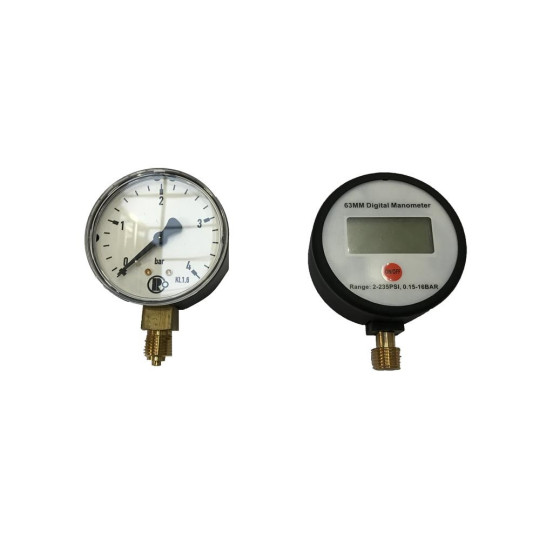 Manomètre analogique pour fourche à air 0-4 bar