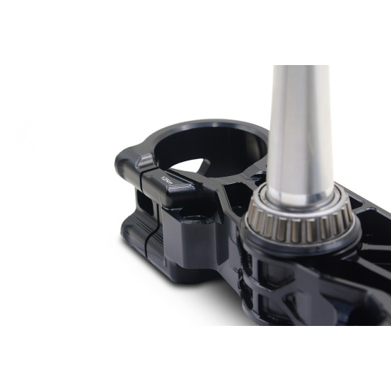 Té de fourche supermotard SM PROJECT - Monobloc taillé anodisé noir - GAS GAS - HUSQVARNA - KTM - STARK