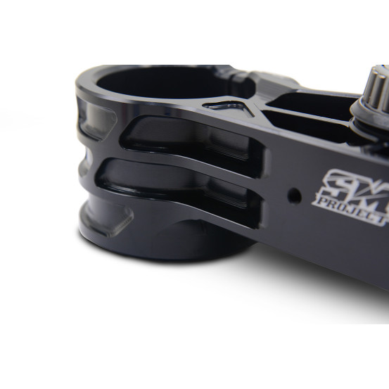 Té de fourche supermotard SM PROJECT - Monobloc taillé anodisé noir - GAS GAS - HUSQVARNA - KTM - STARK