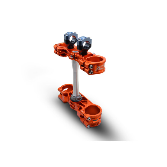 Té de fourche supermotard SM PROJECT - Monobloc taillé anodisé orange - GAS GAS - HUSQVARNA - KTM - STARK