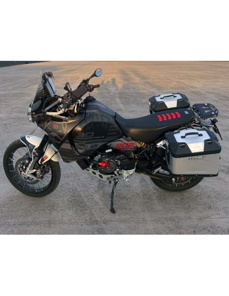 Housse de selle noire et rouge SM PROJECT - DUCATI DESERTX RALLY