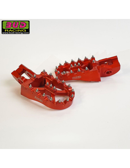 Cale Pieds BUD RACING ALU 7075 et INOX KTM / SHERCO / BETA - Orange