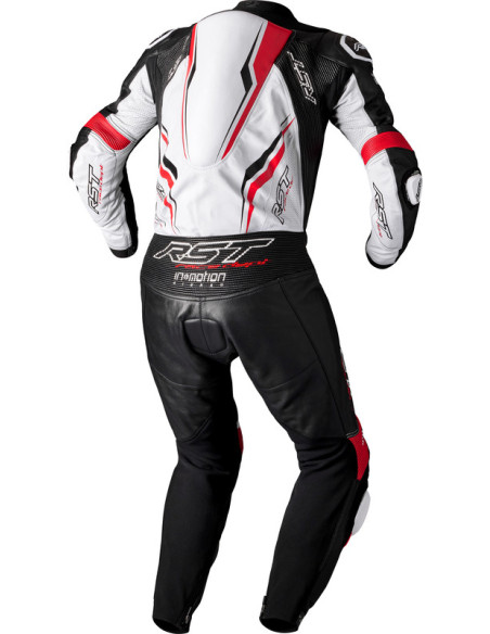 Combinaison cuir RST V4.1 Evo Kangaroo Airbag - Blanc Rouge Noir