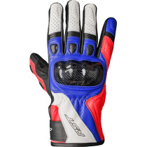 Gants moto cuir RST Stunt III - Rouge Bleu Blanc