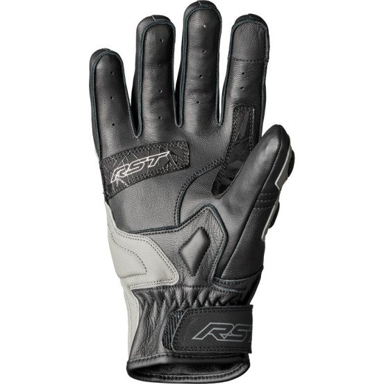 Gants moto cuir RST Stunt III - Noir Gris Vert fluo