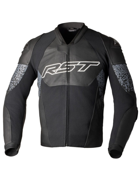Veste moto cuir RST Pro Series Supersport-K - Noir Gris