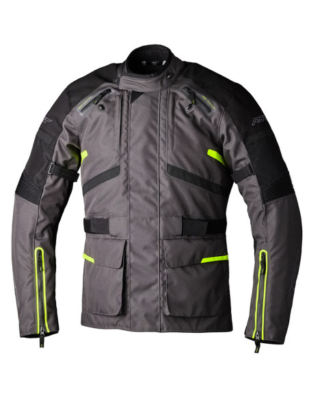 Veste moto RST Endurance - Graphite Jaune fluo