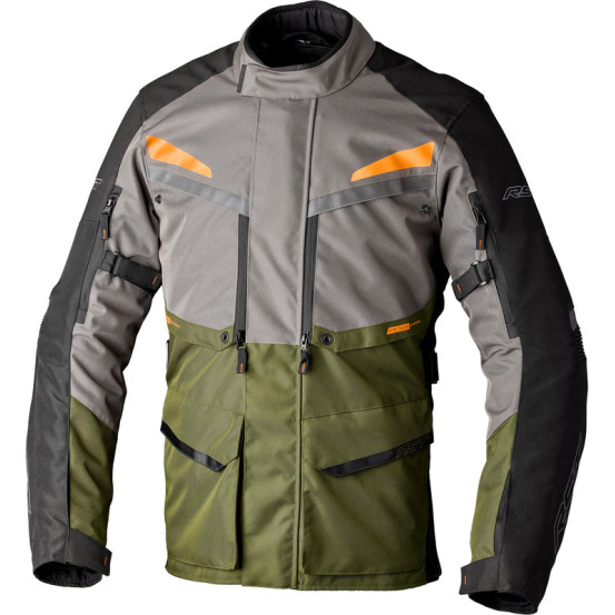 Veste moto RST Maverick Evo - Kaki Gris Orange