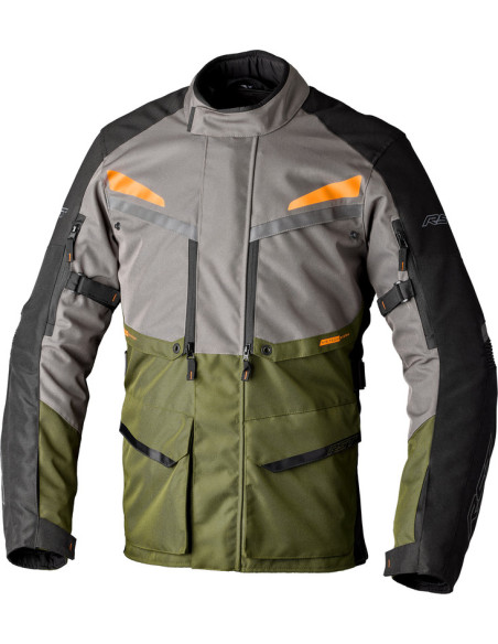 Veste moto RST Maverick Evo - Kaki Gris Orange
