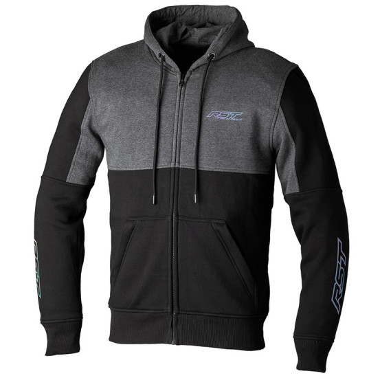 Sweat zippé moto RST RST x Kevlar® Team - Noir Gris
