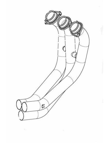 Collecteur AKRAPOVIC - Inox - YAMAHA 900 MT-09 2021-