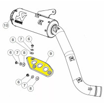 Pare-chaleur AKRAPOVIC P-HSY7R3 - YAMAHA 700 XSR 2016-2020 / 900 XSR 2016-2021