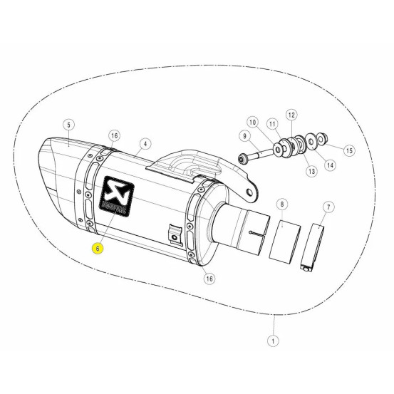 Sticker de silencieux AKRAPOVIC P-VST18AL
