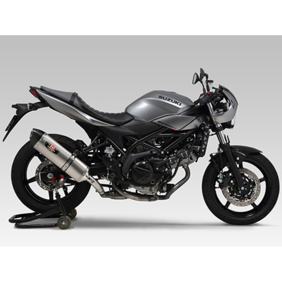 Silencieux YOSHIMURA R-77J - Inox & carbone - SUZUKI 650 SV 2017-2024