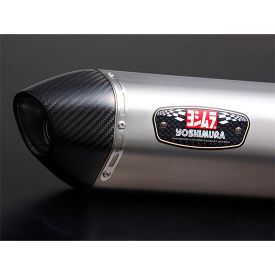 Silencieux YOSHIMURA R-77J - Norme Euro5 - Inox satiné & carbone - Suzuki 800 V-STROM DE 2023-