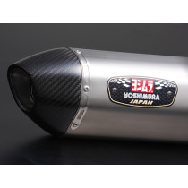 Silencieux YOSHIMURA R-77S - Norme Euro5 - Inox brossé & carbone - SUZUKI 1000 GSX-S 2021-