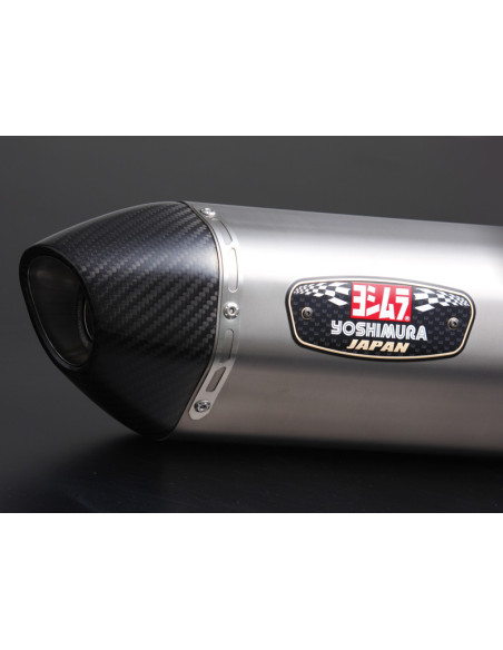 Silencieux YOSHIMURA R-77S - Norme Euro5 - Inox brossé & carbone - SUZUKI 1000 GSX-S 2021-