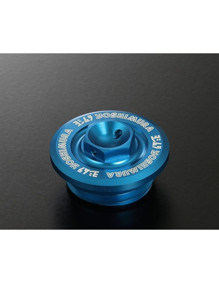 Bouchon de carter d'huile bleu YOSHIMURA - M27 x 3,0
