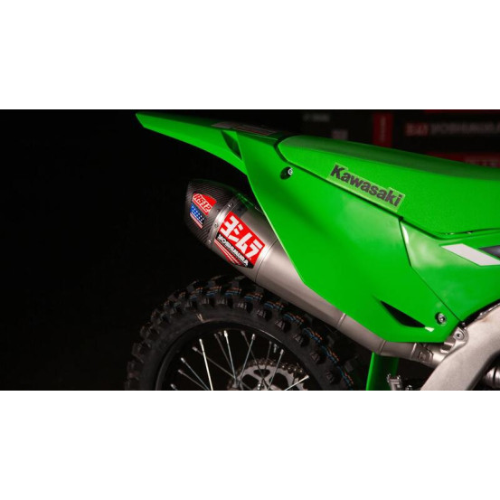 Ligne complète YOSHIMURA RS-12 Signature Series - Inox & carbone - KAWASAKI 250 KXF 2025-