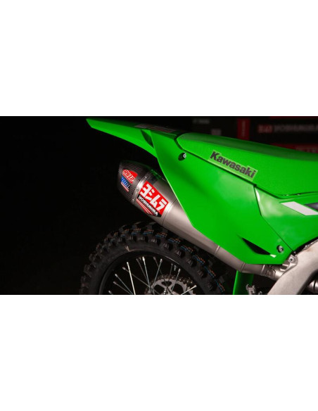 Ligne complète YOSHIMURA RS-12 Signature Series - Inox & carbone - KAWASAKI 250 KXF 2025-