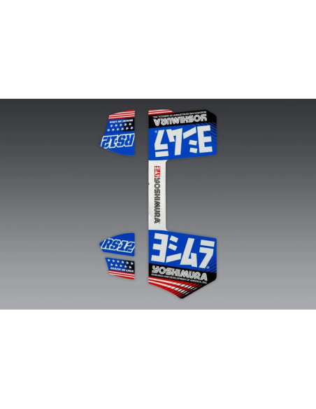 Jeu de stickers silencieux YOSHIMURA RS-12 - Bleu
