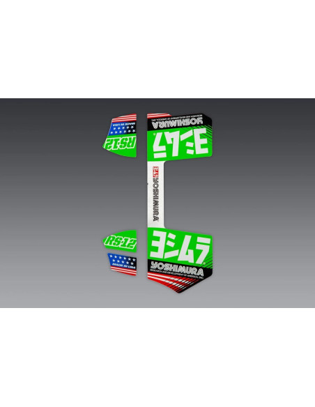 Jeu de stickers silencieux YOSHIMURA RS-12 - Vert