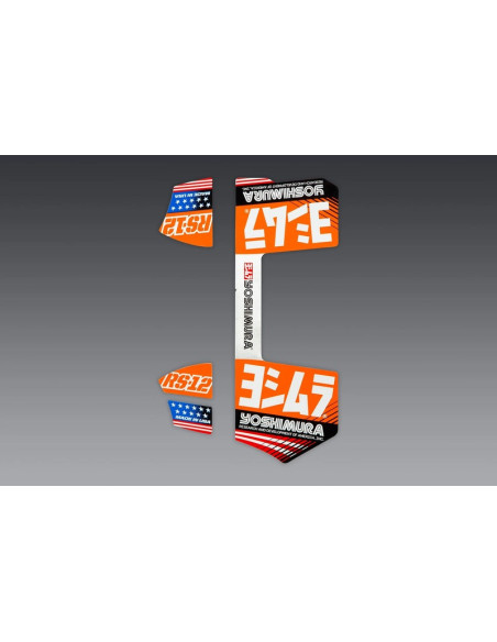Jeu de stickers silencieux YOSHIMURA RS-12 - Orange