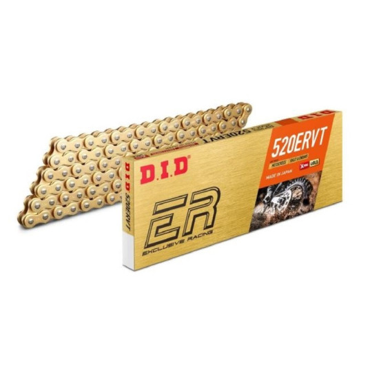 Chaine DID 520 ERVT X-Ring Or-Or 120 maillons