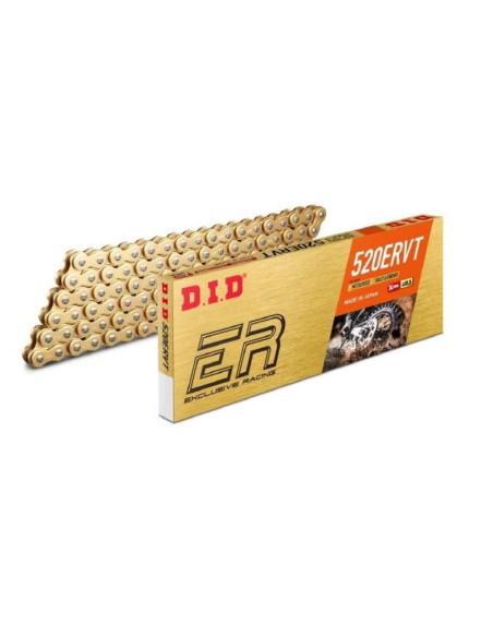 Chaine DID 520 ERVT X-Ring Or-Or 120 maillons