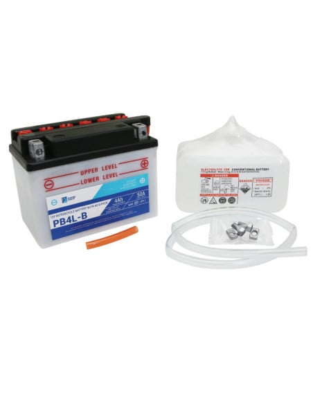 Batterie 12V 4AH PB4L-B avec acide origine Piaggio