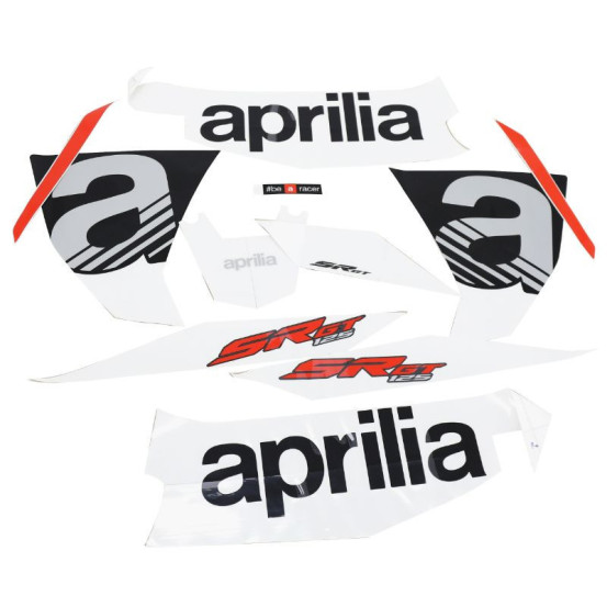 Autocollant / sticker / kit décors origine Aprilia 125 SR GT compact sport Rouge après 2021