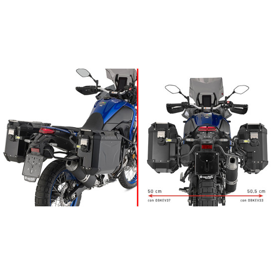 Supports valises Givi Monokey PLOS2145CAM Yamaha 700 Ténéré 2021-2024