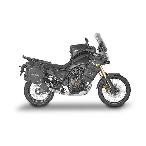 Pack bagagerie complet GIVI YAMAHA 700 Ténéré 2019 - 2024 - World Raid 2022 - 2024 Canyon - Noir