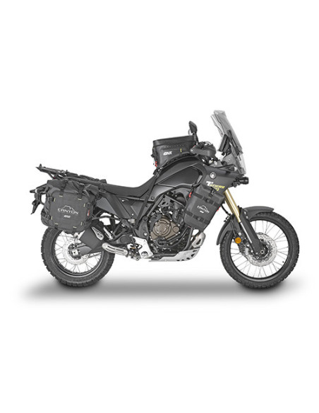 Pack bagagerie complet GIVI YAMAHA 700 Ténéré 2019 - 2024 - World Raid 2022 - 2024 Canyon - Noir